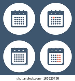 Vector calendar icon set