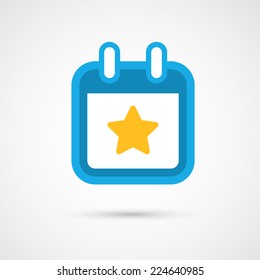 Vector Calendar Icon - star