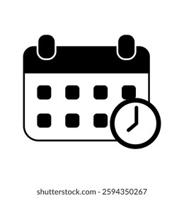 vector calendar icon with transparent background