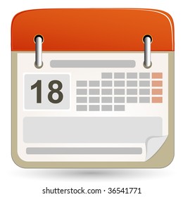 Icono de calendario vectorial para web
