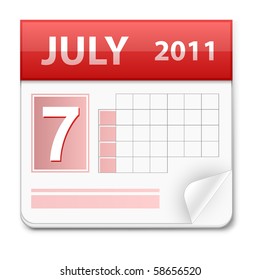 Vector calendar icon for web