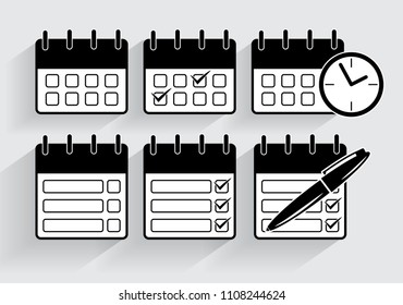 Vector calendar icons