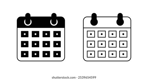 Ícones De Calendário Vetorial Com Estilo Diferente