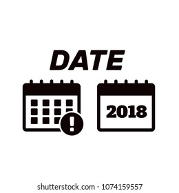 Vector Calendar Icons. Event add delete progress