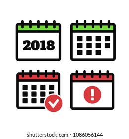 Vector calendar icons. Event icon. Calendar vector sign. Plan ve