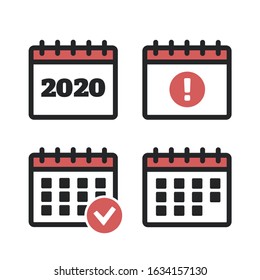Vector calendar icons. Event icon. Calendar vector sign
