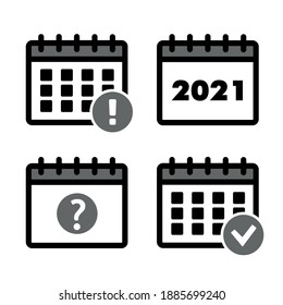 Vector calendar icons. Event icon. Calendar vector sign