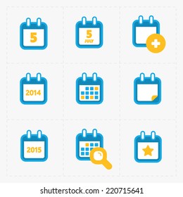 Vector Calendar Icons on white
