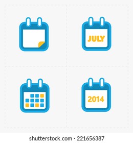 Vector Calendar Icons on white