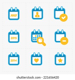 Vector Calendar Icons on white