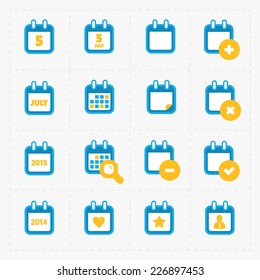 Vector Calendar Icons on white