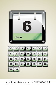 vector calendar icons. Set