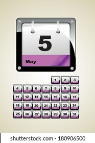 vector calendar icons. Set