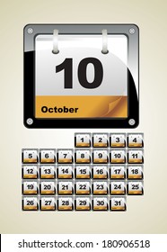  vector calendar icons. Set
