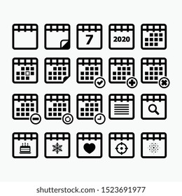 Vector Calendar Icons set collection