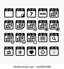 Vector Calendar Icons set collection