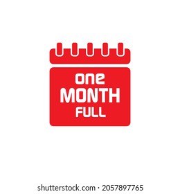 vector con una ilustración de calendario escrita al mes completo se puede usar para símbolos promocionales, banners, publicaciones en medios sociales, etc