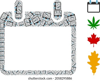 Vector calendar leaf fractal is done of randomized recursive calendar leaf pictograms. Recursive collage of calendar leaf.