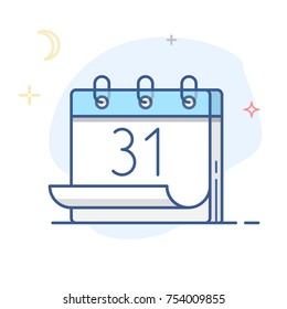 Vector calendar linear icon