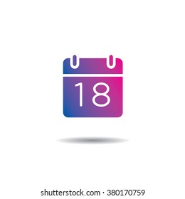 Vector Calendar Logo Icon in a Flat Design