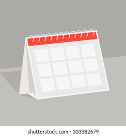 Vector calendar. Low detailed illustration