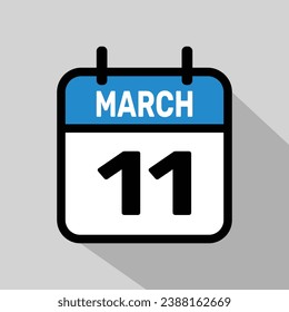Vektorkalender 11. März 2011, Illustration Hintergrund Design.