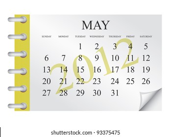 Vector calendar for May 2012