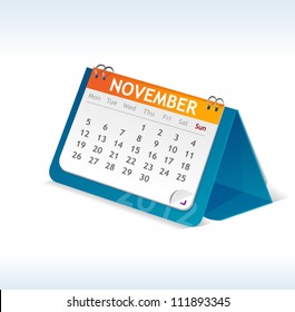 Vector calendar november