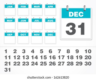 Vector Calendar Number