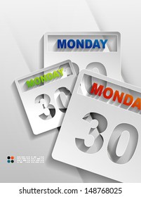 Vector calendar / organizer paper design