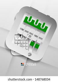 Calendario vectorial / diseño de papel organizador