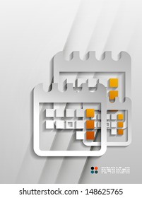 Vektorkalender-Papier, modern