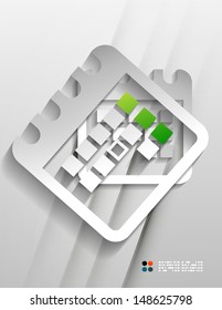 Vector calendar paper modern design