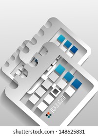 Vector calendar paper modern design