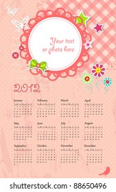 Vector Calendar With Place For Photo