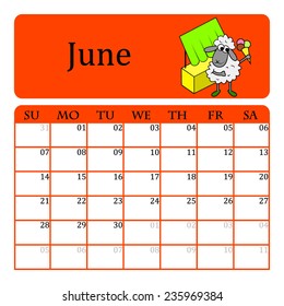 Vector calendar september month