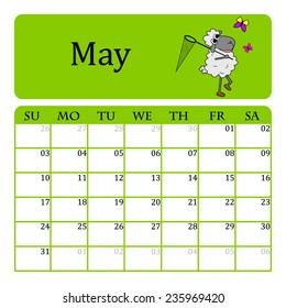 Vector calendar september month