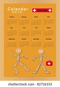 vector Calendar Sticking plaster Figure 2012
