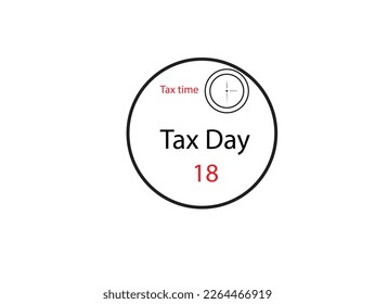 Vektorkalender-Steuertag. Steuertag. Tax Day Vektordesign.