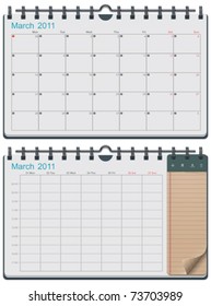 Vector calendar template