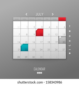 Vector calendar template design