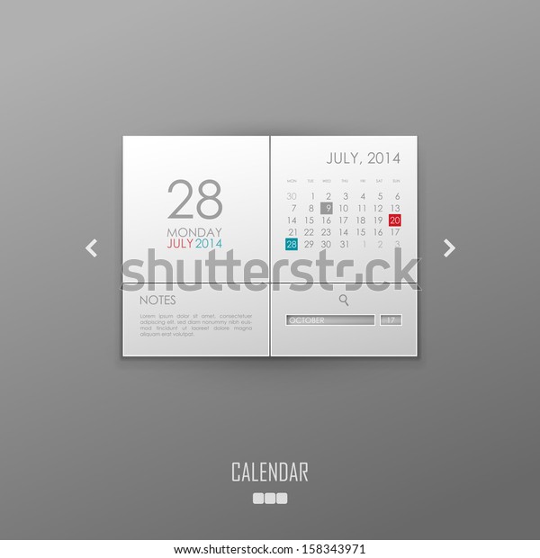 Calendar Vector Layout Vector Calendar Template Design Stock Vector (Royalty Free) 158343971 ...
