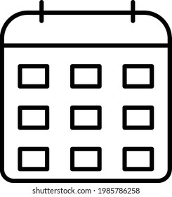 Vector Calendar Time Table dates appointment Icon