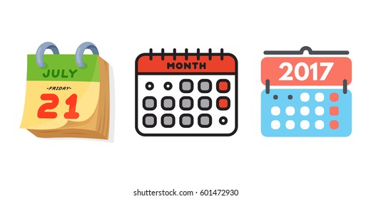 Vector calendar web icons office organizer business graphic paper plan appointment and pictogram reminder element for event meeting or deadline illustration.