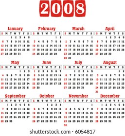Vector calender 2008.
