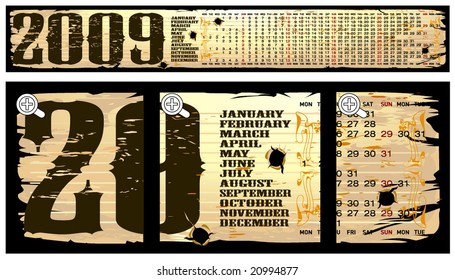 Vector calender of 2009 vol.02