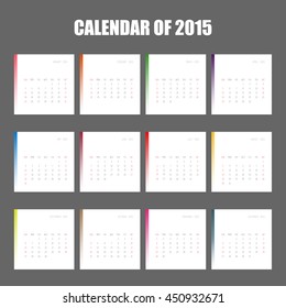 vector of calender of 2015 very good design