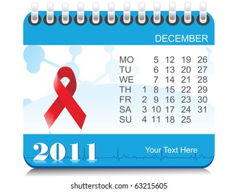 vector calender for december 2011