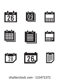 Vector calender symbols and icons.