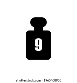 Vector calibration weights on a white background.